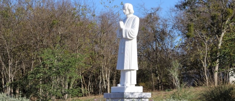 St. John Vianney in Marian Garden at Our Lady of the Rosary Cemetery